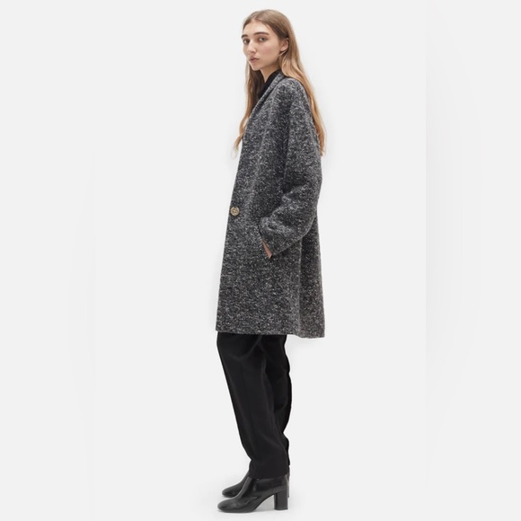Isabel Marant Etoile "Osbert" marled gray alpaca wool blend oversize coat - Picture 2 of 10